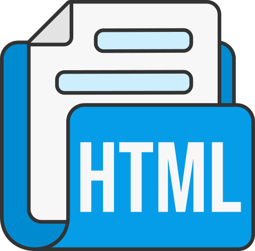 html 파일 형식 Generic color lineal-color icon