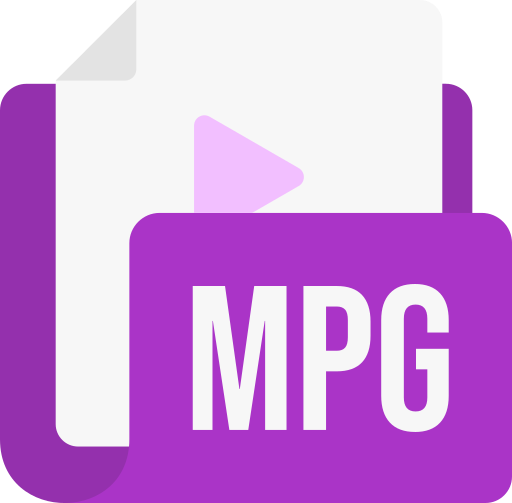 mpg 파일 형식 Generic color fill icon