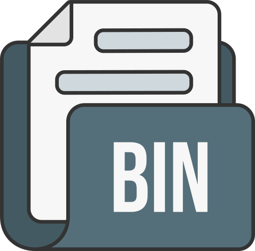 Bin file format Generic color lineal-color icon