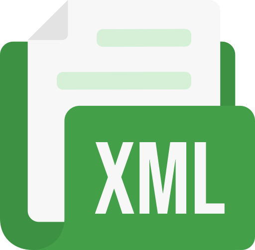 Xml file format Generic color fill icon
