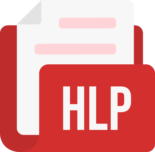 Hlp format Generic color fill icon