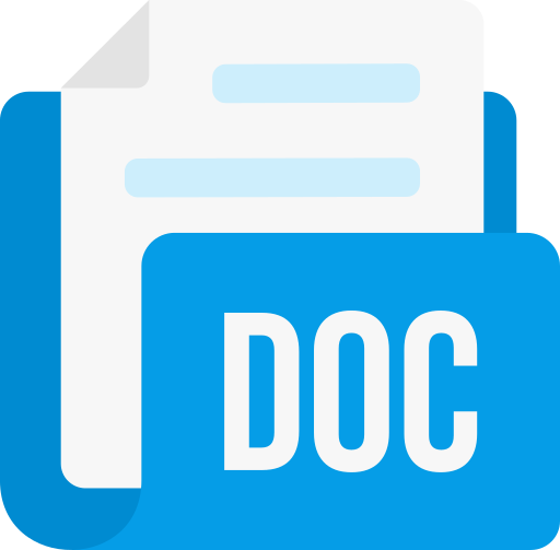 Doc file format Generic color fill icon