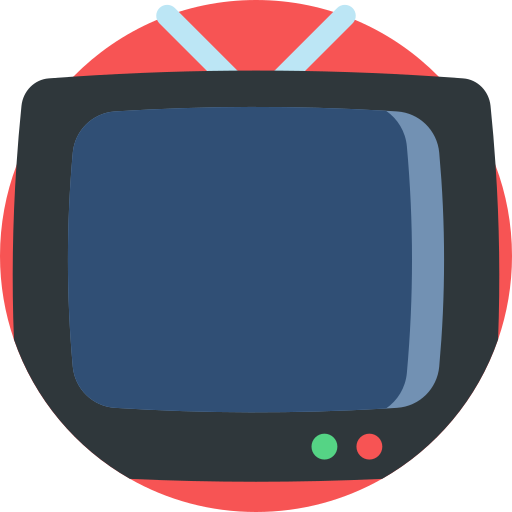 tv Detailed Flat Circular Flat icoon