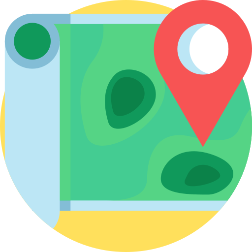 Map Detailed Flat Circular Flat icon