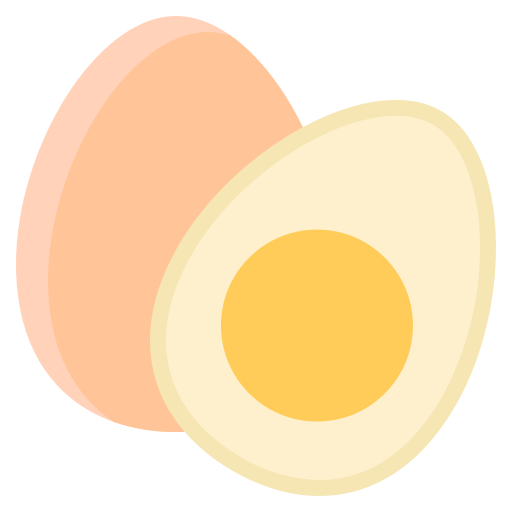 ugotowane jajko Generic color fill ikona