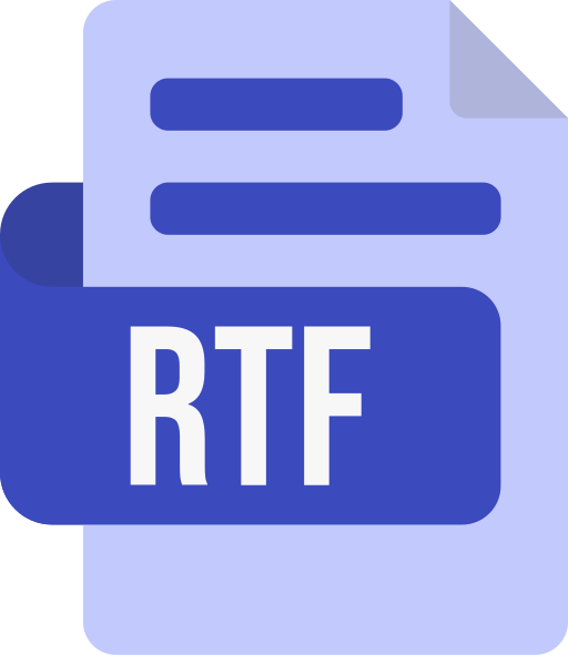 format pliku rtf Generic color fill ikona