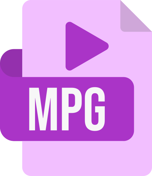 Mpg file format Generic color fill icon