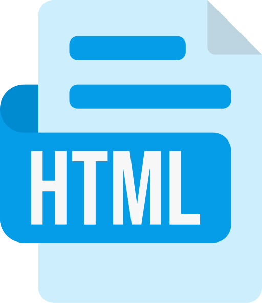 Html file format Generic color fill icon