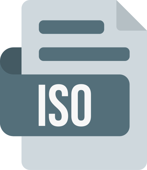 Iso file format Generic color fill icon