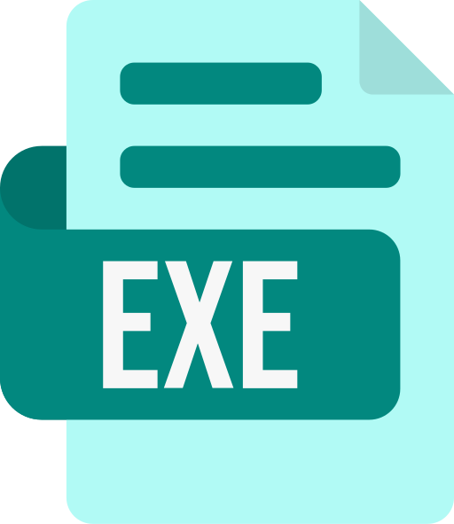 Exe file format Generic color fill icon