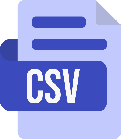 Csv file format Generic color fill icon