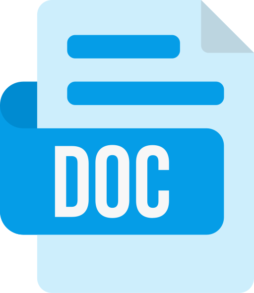 Doc file format Generic color fill icon