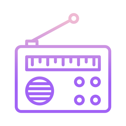 라디오 Icongeek26 Outline Gradient icon