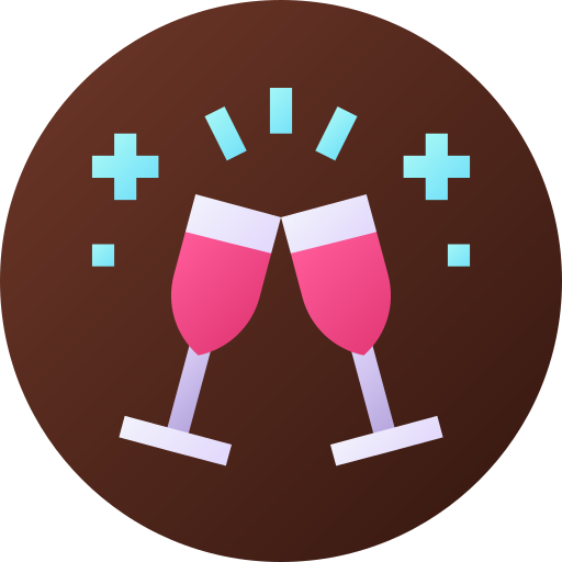 champagner Flat Circular Gradient icon