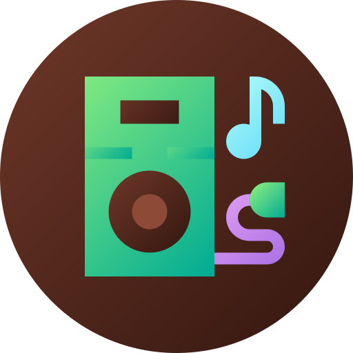 Subwoofer Flat Circular Gradient icono