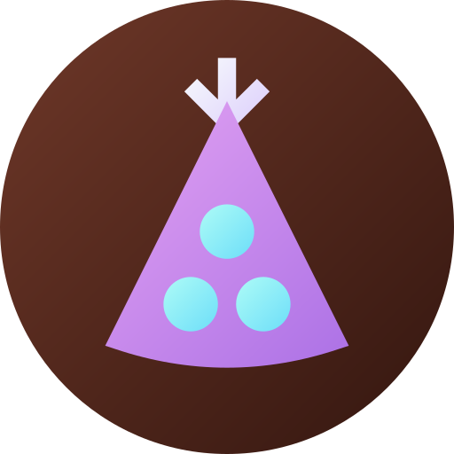 Party hat Flat Circular Gradient icon
