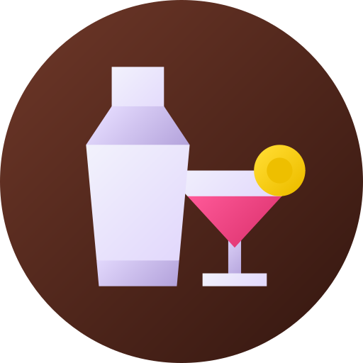 シェーカー Flat Circular Gradient icon