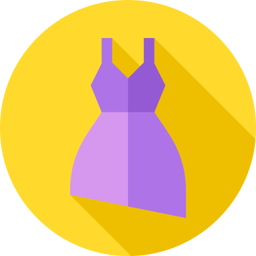 드레스 Flat Circular Flat icon