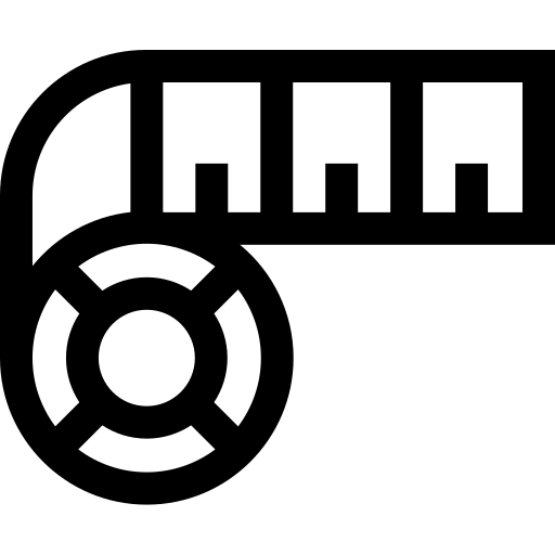 Measure tape Basic Straight Lineal icon