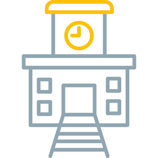 stacja kolejowa Generic color outline ikona