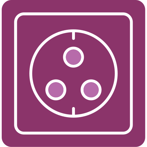 Wall socket Generic color fill icon
