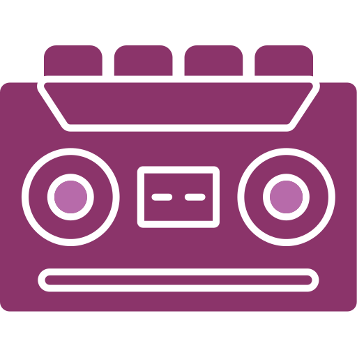 magnetofon kasetowy Generic color fill ikona