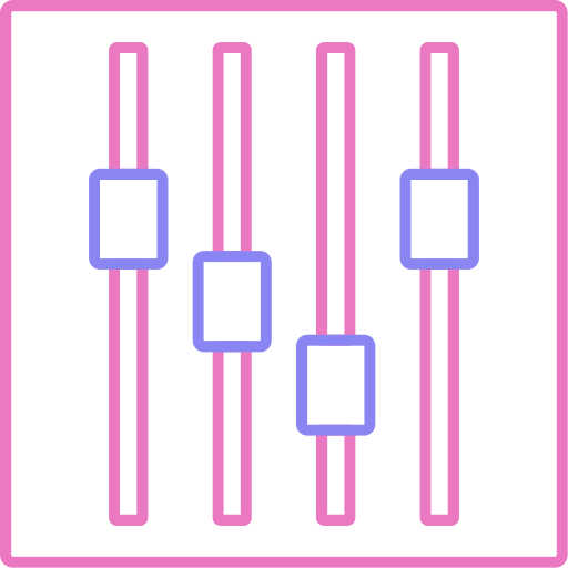 tłumiki Generic color outline ikona