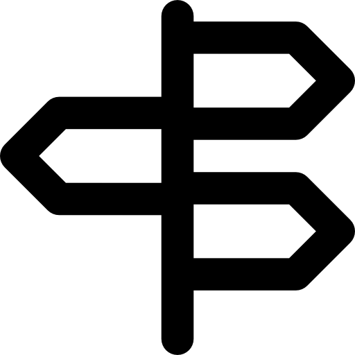 wegwijzer Basic Rounded Lineal icoon