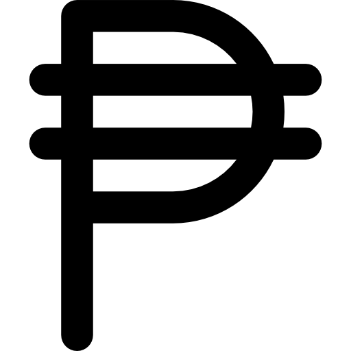 peso filipińskie Basic Rounded Lineal ikona
