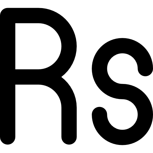 roupie Basic Rounded Lineal Icône