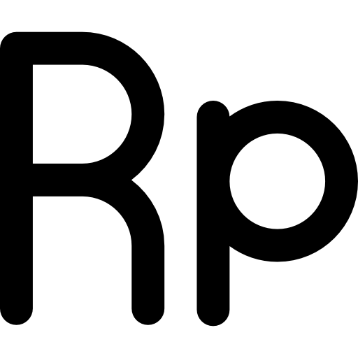 Indonesian rupiah Basic Rounded Lineal icon