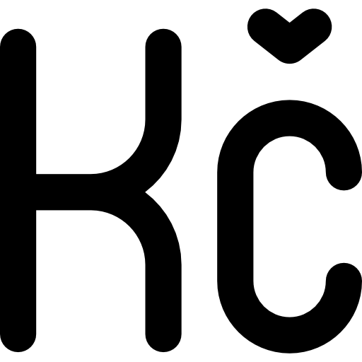Czech koruna Basic Rounded Lineal icon
