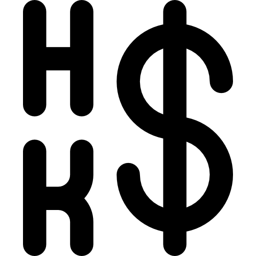 dollaro di hong kong Basic Rounded Lineal icona