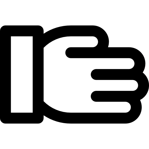 ręka Basic Rounded Lineal ikona