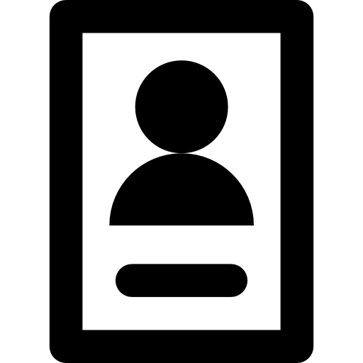 tarjeta de identificación Basic Rounded Lineal icono