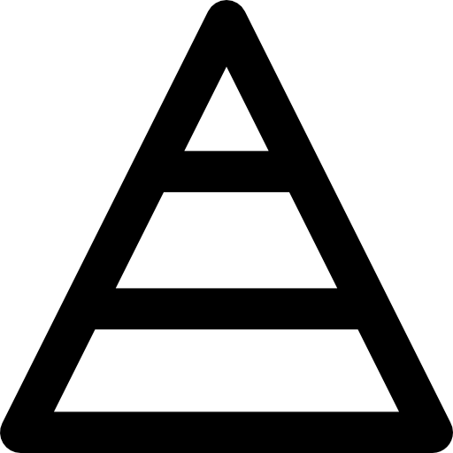 piramidalny Basic Rounded Lineal ikona