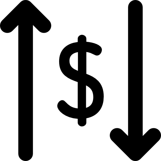 devaluación Basic Rounded Lineal icono