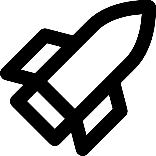 rakieta Basic Rounded Lineal ikona