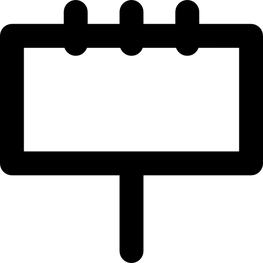 cartelera Basic Rounded Lineal icono