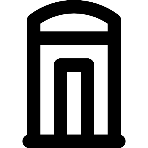 cabina telefonica Basic Rounded Lineal icona