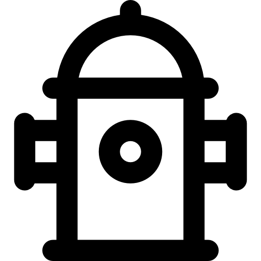brandkraan Basic Rounded Lineal icoon