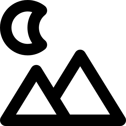 montagne Basic Rounded Lineal icona