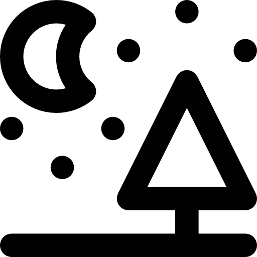 밤 Basic Rounded Lineal icon
