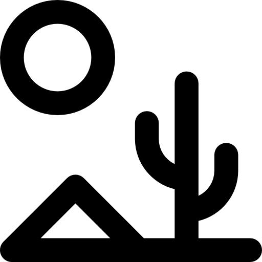 사막 Basic Rounded Lineal icon