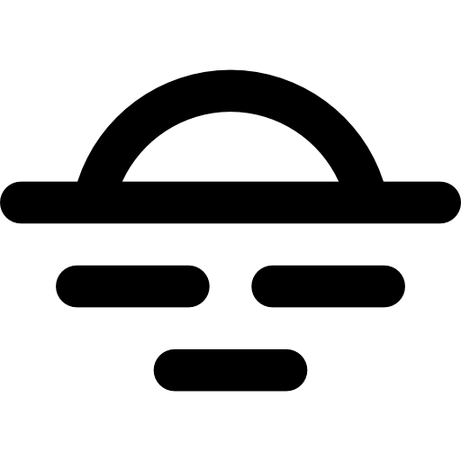 zachód słońca Basic Rounded Lineal ikona