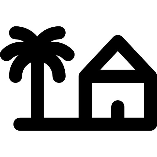 Beach Basic Rounded Lineal icon