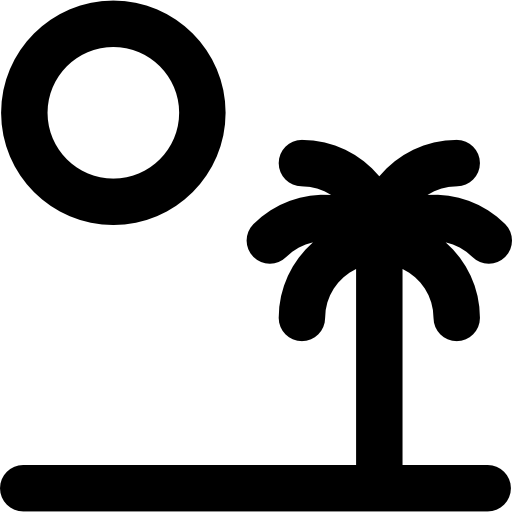 plaża Basic Rounded Lineal ikona