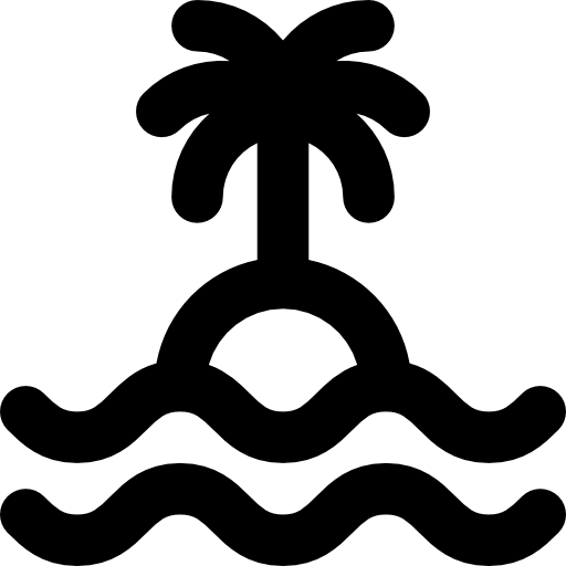wyspa Basic Rounded Lineal ikona