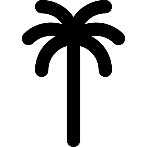 drzewo palmowe Basic Rounded Lineal ikona