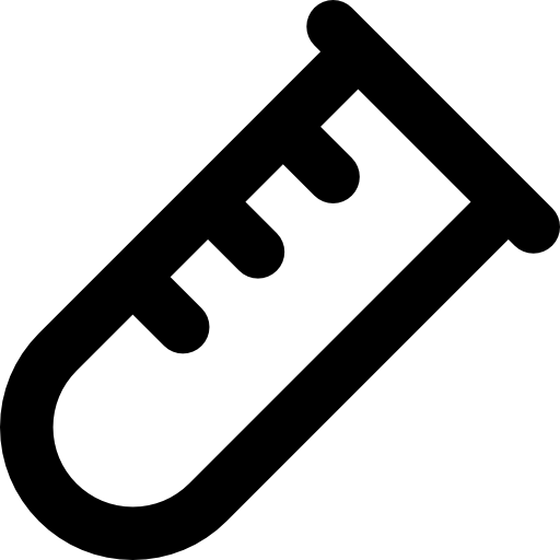 tubo de ensayo Basic Rounded Lineal icono